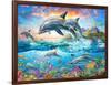 Dolphin Family-Adrian Chesterman-Framed Art Print