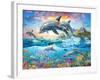 Dolphin Family-Adrian Chesterman-Framed Art Print