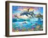 Dolphin Family-Adrian Chesterman-Framed Art Print