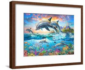 Dolphin Family-Adrian Chesterman-Framed Art Print