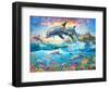 Dolphin Family-Adrian Chesterman-Framed Art Print