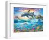 Dolphin Family-Adrian Chesterman-Framed Art Print