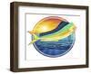 Dolphin Fish Illustration-FlyLand Designs-Framed Giclee Print