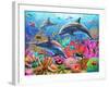 Dolphin Fun-Adrian Chesterman-Framed Art Print