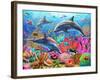 Dolphin Fun-Adrian Chesterman-Framed Art Print