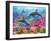 Dolphin Fun-Adrian Chesterman-Framed Art Print