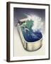 Dolphin in Wave-Harro Maass-Framed Giclee Print