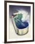 Dolphin in Wave-Harro Maass-Framed Giclee Print