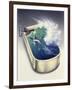 Dolphin in Wave-Harro Maass-Framed Giclee Print