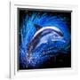 Dolphin Jumping-null-Framed Art Print