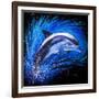 Dolphin Jumping-null-Framed Art Print