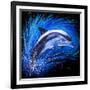 Dolphin Jumping-null-Framed Art Print