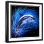 Dolphin Jumping-null-Framed Art Print