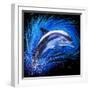 Dolphin Jumping-null-Framed Art Print