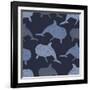Dolphin Seamless Vector Pattern-Julia_Snova-Framed Art Print