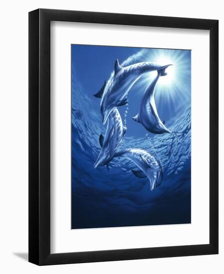 Dolphin Swing-Joh Naito-Framed Premium Giclee Print