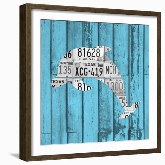 Dolphin-Design Turnpike-Framed Giclee Print