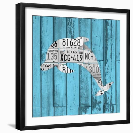 Dolphin-Design Turnpike-Framed Giclee Print