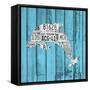 Dolphin-Design Turnpike-Framed Stretched Canvas