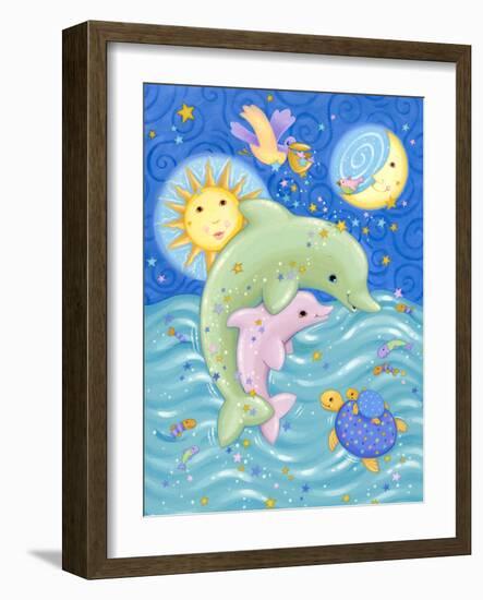 Dolphins at Play-Viv Eisner-Framed Art Print