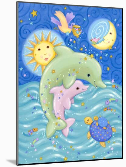 Dolphins at Play-Viv Eisner-Mounted Art Print