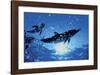 Dolphins, Bahamas-Dale Sanders-Framed Art Print