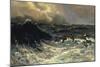 Dolphins in a Rough Sea, 1894-Thorvald Niss-Mounted Giclee Print