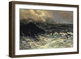 Dolphins in a Rough Sea, 1894-Thorvald Niss-Framed Giclee Print