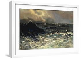 Dolphins in a Rough Sea, 1894-Thorvald Niss-Framed Giclee Print