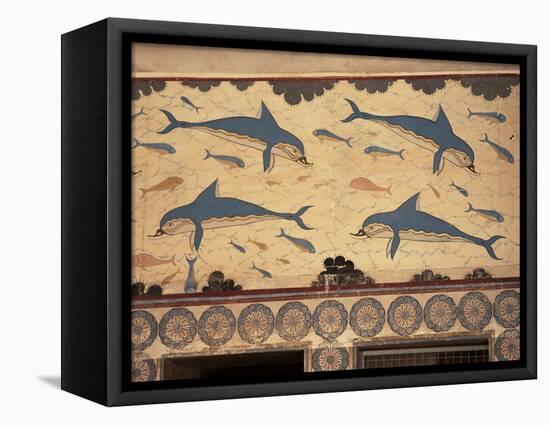 Dolphins, Knossos, Crete, Greek Islands, Greece-G Richardson-Framed Stretched Canvas