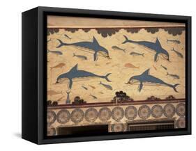 Dolphins, Knossos, Crete, Greek Islands, Greece-G Richardson-Framed Stretched Canvas