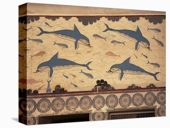 Dolphins, Knossos, Crete, Greek Islands, Greece-G Richardson-Stretched Canvas