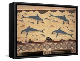 Dolphins, Knossos, Crete, Greek Islands, Greece-G Richardson-Framed Stretched Canvas