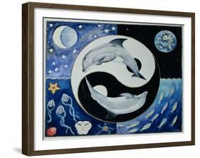 Dolphins (Month of May from a Calendar)-Vivika Alexander-Framed Giclee Print