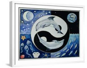 Dolphins (Month of May from a Calendar)-Vivika Alexander-Framed Giclee Print