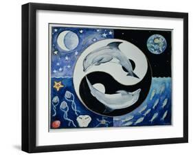 Dolphins (Month of May from a Calendar)-Vivika Alexander-Framed Giclee Print