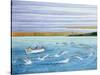 Dolphins Playing, 2004-Liz Wright-Stretched Canvas