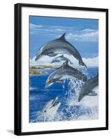 Dolphins-Janet Blakeley-Framed Giclee Print