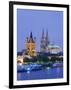 Dom and Gros St. Martin Church, Cologne, Germany, Europe-Charles Bowman-Framed Photographic Print