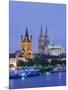 Dom and Gros St. Martin Church, Cologne, Germany, Europe-Charles Bowman-Mounted Photographic Print