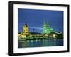 Dom Cathedral and the River Rhine, Cologne, Nord Rhein Westfalen, Germany, Europe-Gavin Hellier-Framed Photographic Print