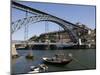 Dom Luis 1 Bridge over the River Douro, Cais De Ribeira Waterfront, Oporto, Portugal-White Gary-Mounted Photographic Print