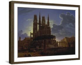 Dom Ueber Einer Stadt. Nach 1813. (Kopie Von K.E.Biermann Um 1830)-Karl Friedrich Schinkel-Framed Giclee Print