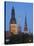 Dome Cathedral, St. Peter's, St. Saviour's Churches, Riga, Latvia-Doug Pearson-Stretched Canvas