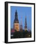 Dome Cathedral, St. Peter's, St. Saviour's Churches, Riga, Latvia-Doug Pearson-Framed Photographic Print