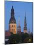 Dome Cathedral, St. Peter's, St. Saviour's Churches, Riga, Latvia-Doug Pearson-Mounted Photographic Print