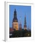 Dome Cathedral, St. Peter's, St. Saviour's Churches, Riga, Latvia-Doug Pearson-Framed Photographic Print