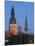 Dome Cathedral, St. Peter's, St. Saviour's Churches, Riga, Latvia-Doug Pearson-Mounted Photographic Print