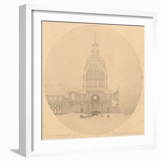 Dôme des Invalides : projet de tombeau pour Napoléon Ier-Henri Labrouste-Framed Giclee Print