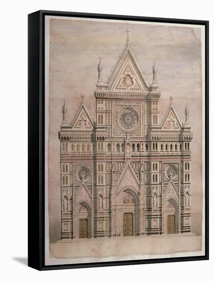 Dome, Drawing for the Face of Florence Cathedral, 1866 - 1867. Italy-Emilio De Fabris-Framed Stretched Canvas